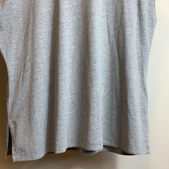 Banana Republic gray cotton blend beaded top size L - Picture 6 of 12